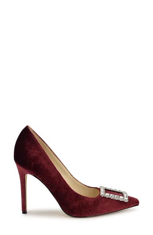 Shop Nine West Franny Pointed Toe Pump In Dark Red