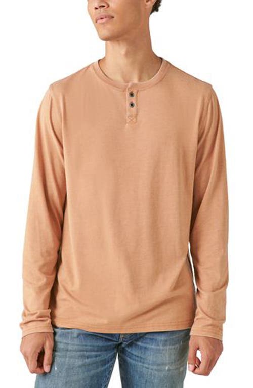 Lucky Brand Weekend Long Sleeve Henley Almond at Nordstrom,