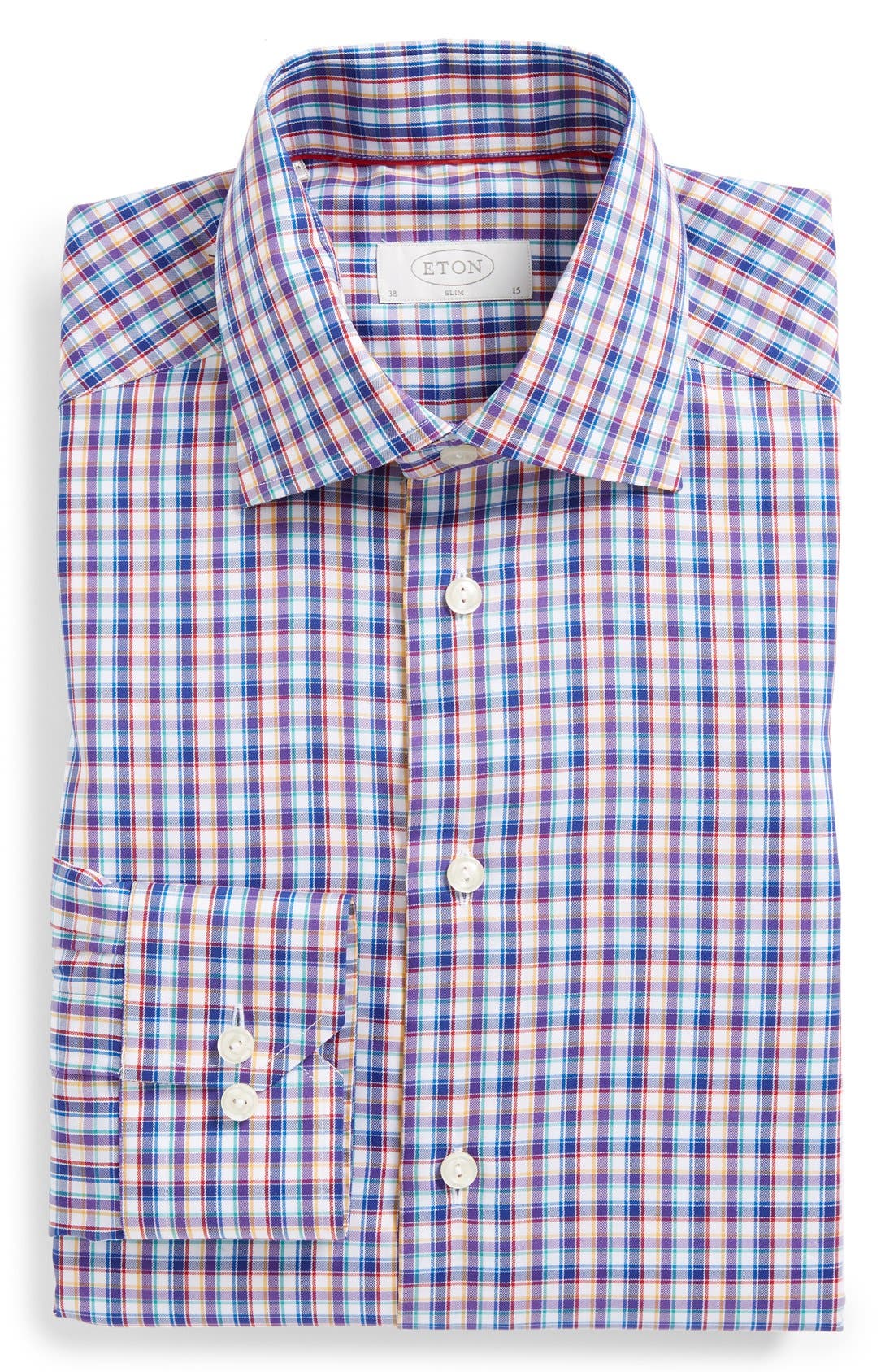 Eton Slim Fit Check Dress Shirt Nordstrom