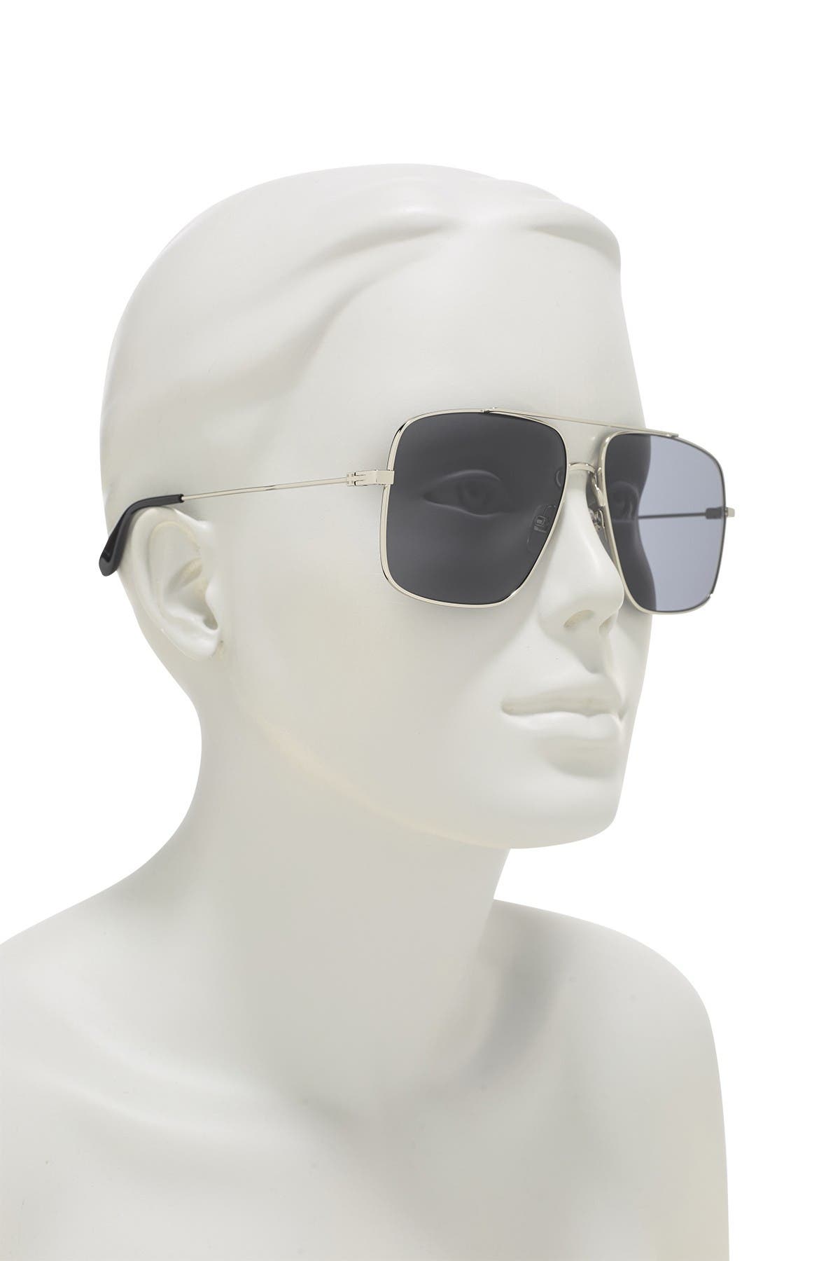 61mm Square Aviator Sunglasses 