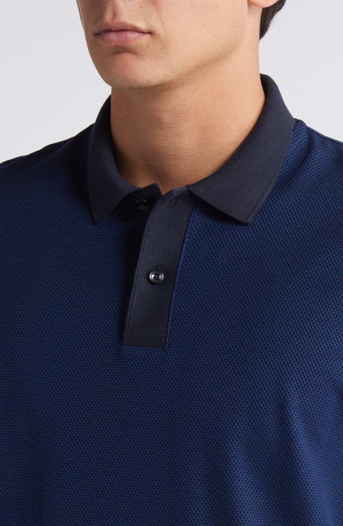 Shop Hugo Boss Boss Phillipson Slim Fit Cotton Polo In Dark Blue