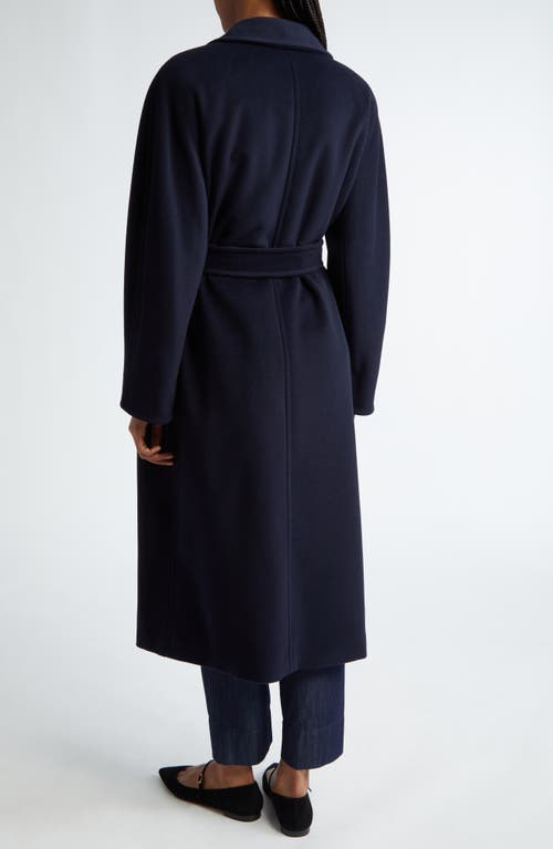 Shop Max Mara Madame Double Breasted Wool & Cashmere Coat In Ultramarine