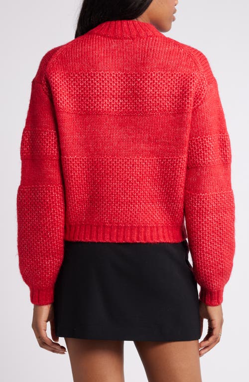 Shop Bp. Textured Relaxed Sweater In Red Lipstick