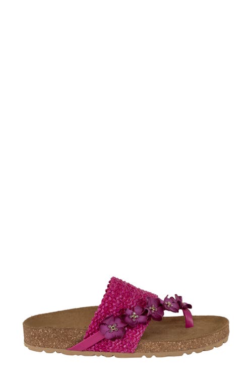 Italian Shoemakers Patrisha Platform Slide Sandal In Fuschia