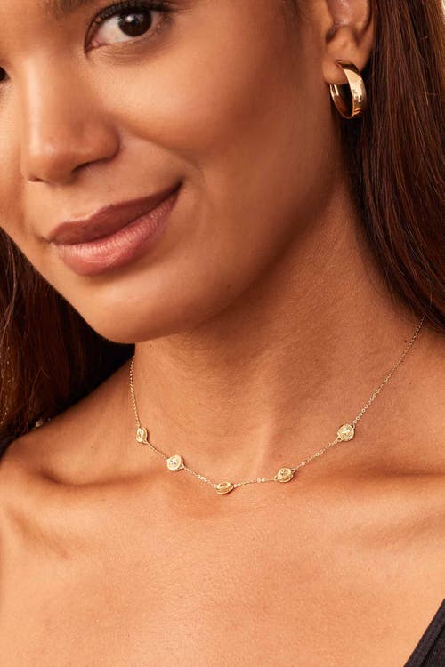 Oradina 14k Yellow Gold The One Midi Oval Hoops In Yellow Gold