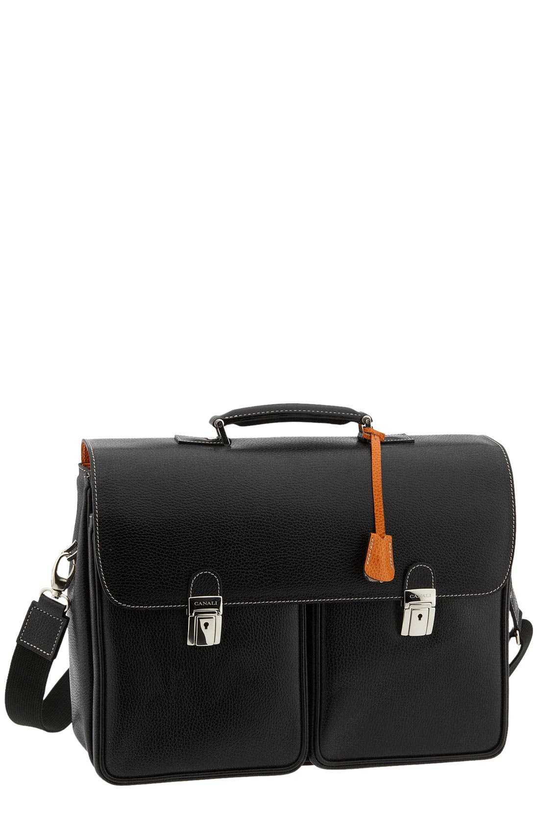 Canali Front Pocket Leather Briefcase Nordstrom