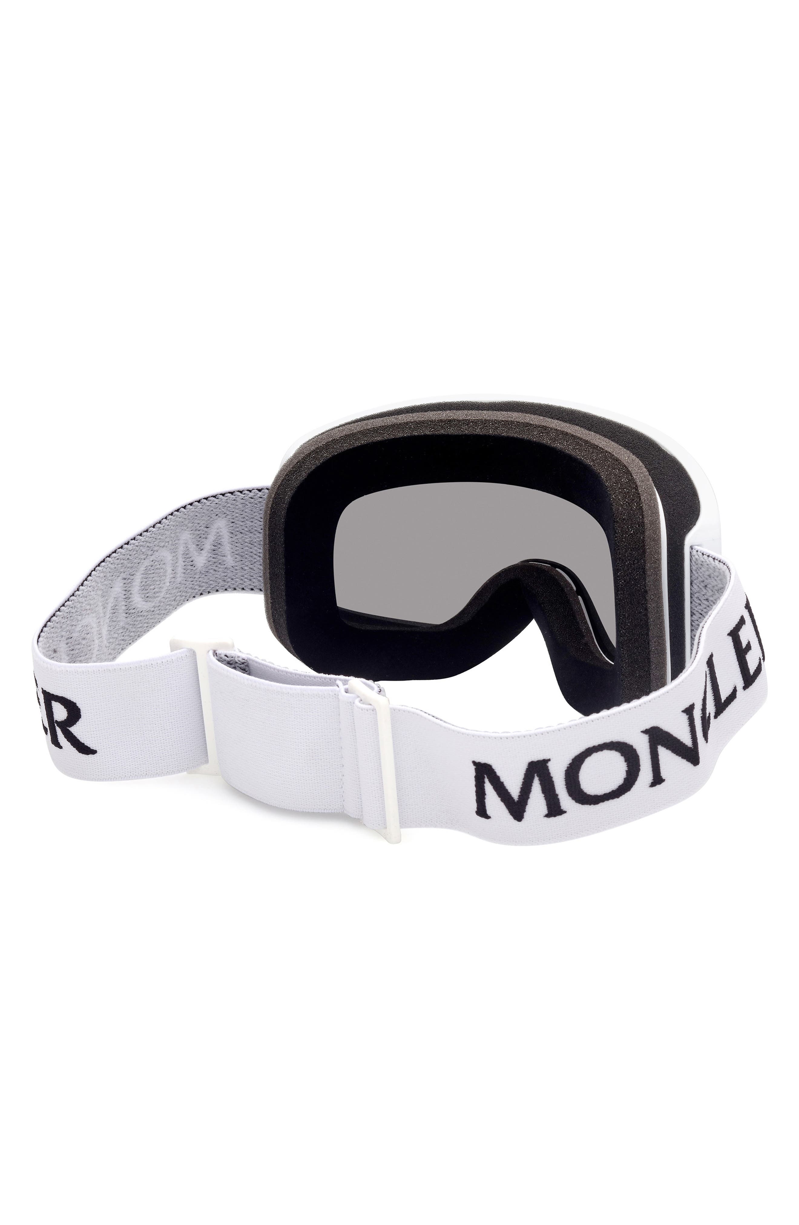 White Terrabeam shield-lens ski goggles, Moncler