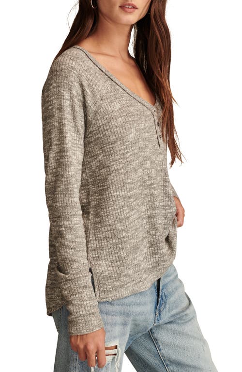 LUCKY BRAND LUCKY BRAND CLOUD RIB HENLEY TOP 