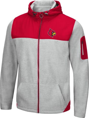 Men's Heather Gray/Red St. Louis Cardinals Big & Tall Raglan Hoodie  Full-Zip Sweatshirt