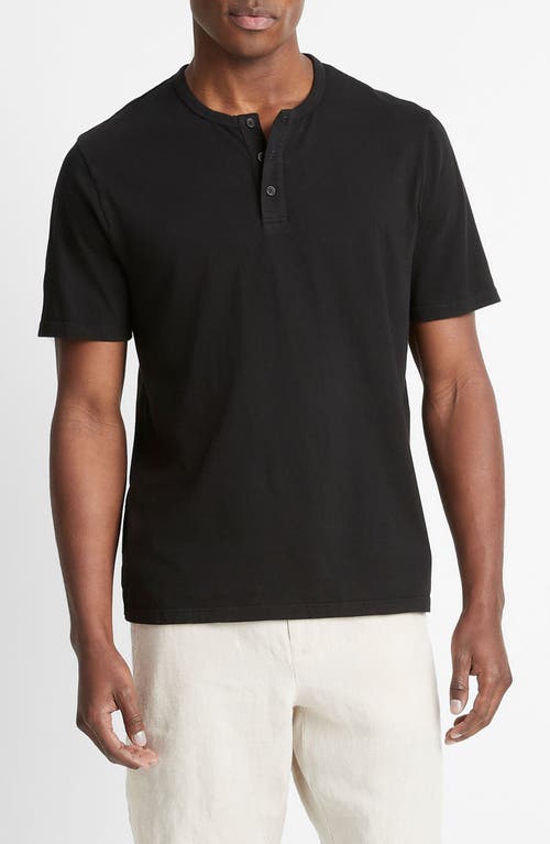 Vince Garment Dyed Short Sleeve Henley at Nordstrom,