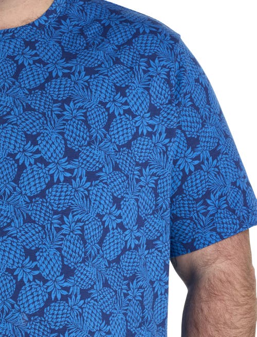 Harbor Bay Pineapple Print T-shirt In Blue Multi