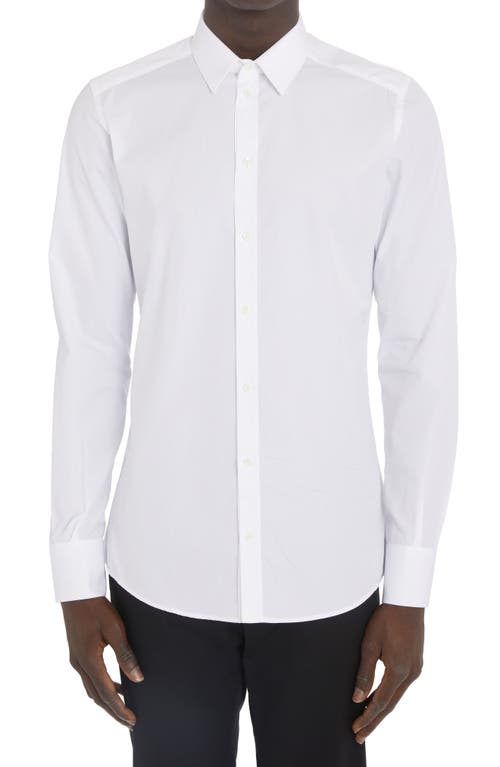 Dolce & Gabbana Men's Cotton Button-Up Shirt Optical White at Nordstrom, Eu