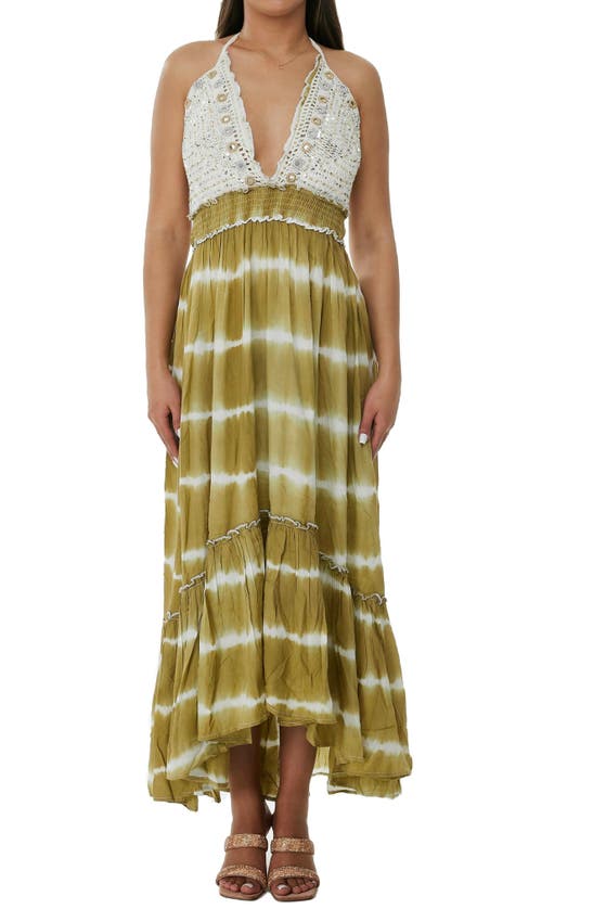 RANEE'S RANEES EMBELLISHED HALTER MAXI DRESS