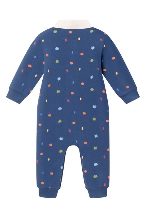 Shop Andy & Evan Stretch Cotton Rugby Romper In Nvj