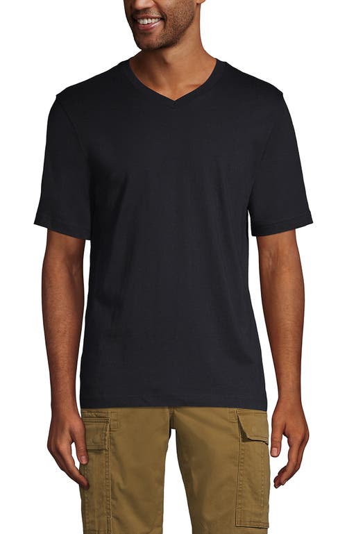 Shop Lands' End Super-t Short Sleeve V-neck T-shirt In Black