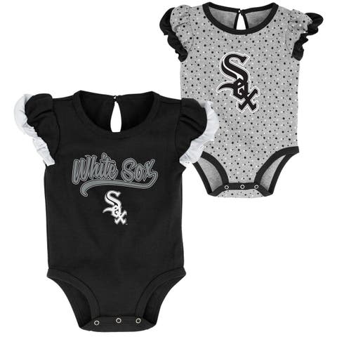 Newborn & Infant Black/Heathered Gray Chicago White Sox Scream & Shout Two-Pack Bodysuit Set