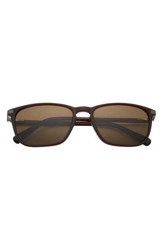 Ted Baker 55mm Polarized Rectangular Sunglasses In Burgundy