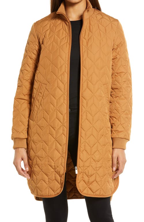 Isle Jacobsen Long Quilted Jacket in Cashew