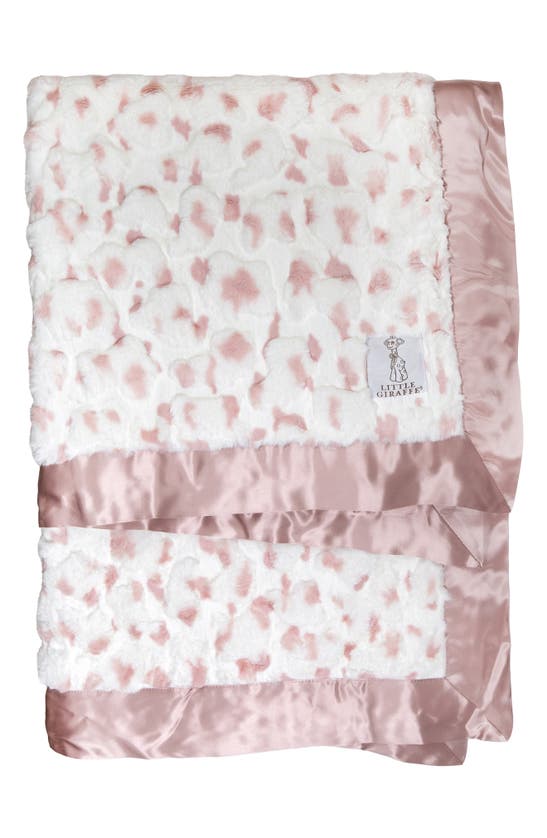 Little Giraffe Luxe™ Faux Fur Baby Blanket In Dusty Pink