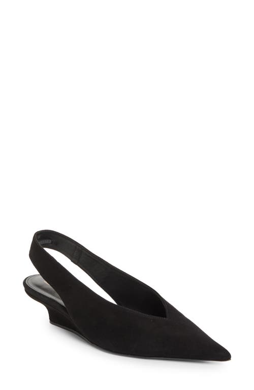 Shop Totême Toteme Slingback Wedge Pump In Black