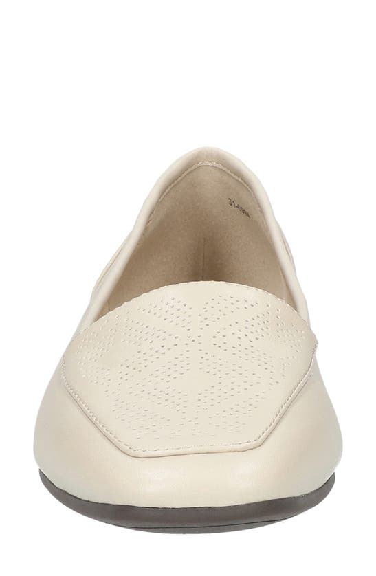 Shop Easy Street Thrill Perforated Flat In Bone