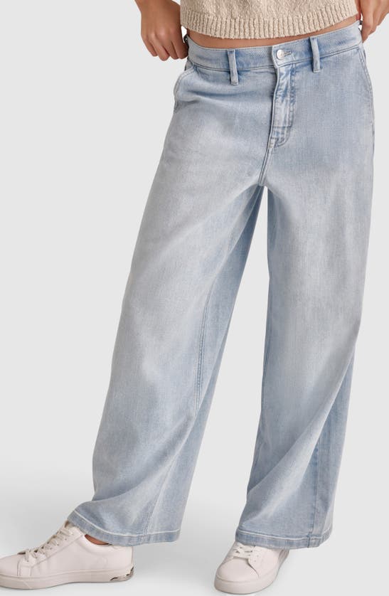 Shop Dkny Wide Leg Jeans In Highline