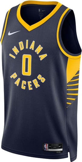 Nike / Men's Indiana Pacers Tyrese Haliburton #0 Gold Dri-FIT