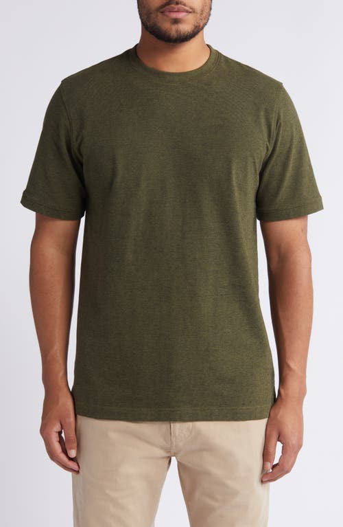 Tech-Smart Performance T-Shirt in Olive Feederstripe