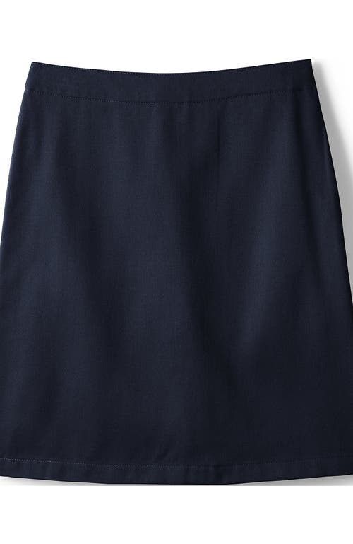 Shop Lands' End School Uniform Girls Plus Blend Chino Skort Top Of Knee In Classic Navy