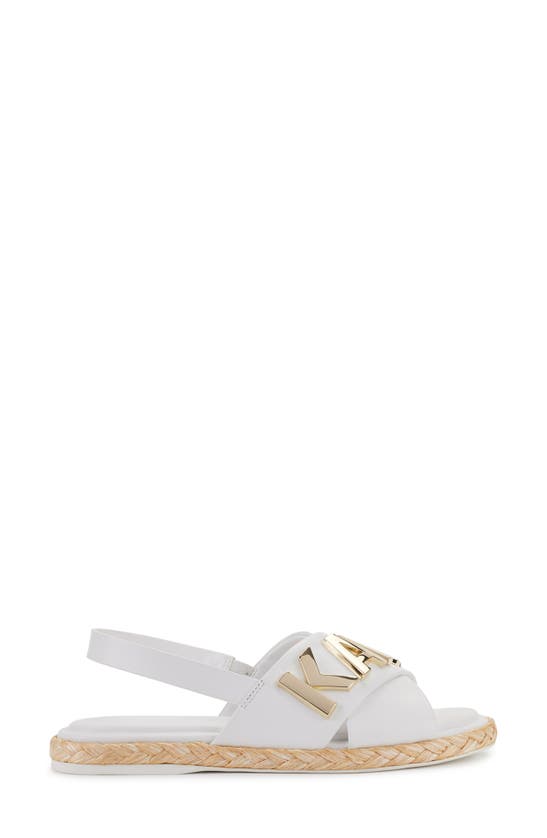 Shop Karl Lagerfeld Charla Slingback Sandal In Bright White