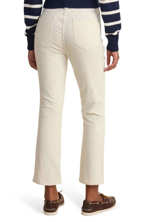 Shop Vineyard Vines Cotton Blend Stretch Corduroy Kick Flare Pants In Marshmallow