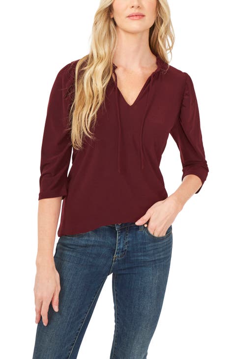 Women's Tie Neck Tops