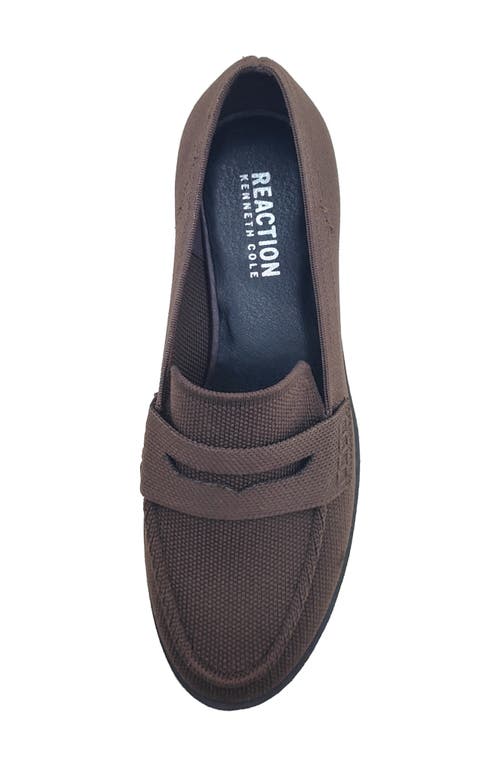 Reaction Kenneth Cole Feobe Knit Loafer In Chocolate Knit