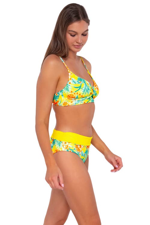 Shop Sunsets Capri High Waist In Golden Tropics Sandbar Rib