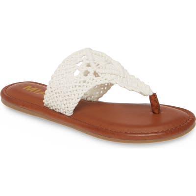 Mia Donna Macrame Flip Flop- Ivory