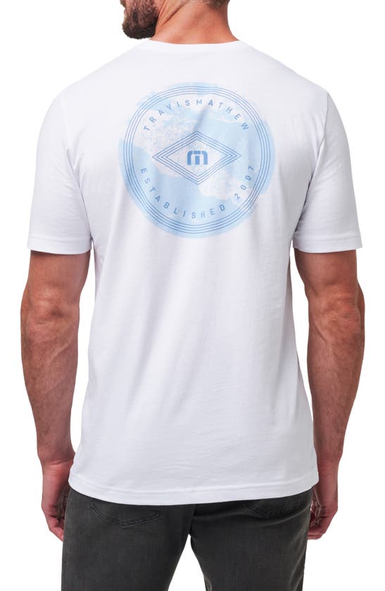 Shop Travis Mathew Now & Then Cotton Graphic T-shirt In White