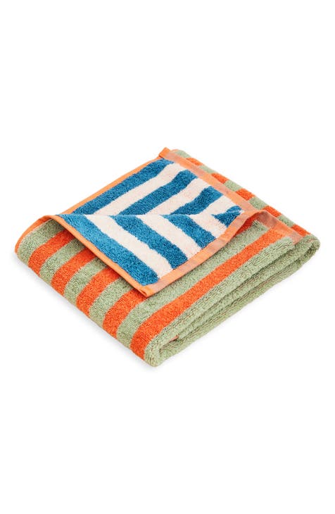 Sunset Stripe Cotton Terry Hand Towel
