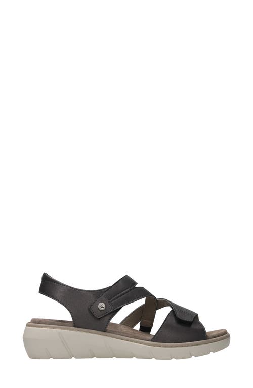 Shop Wolky Yard Slingback Platform Wedge Sandal In Inox Biocare