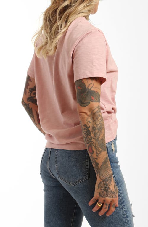 Shop Brooklyn Industries Skyline Cotton T-shirt In Pale Mauve