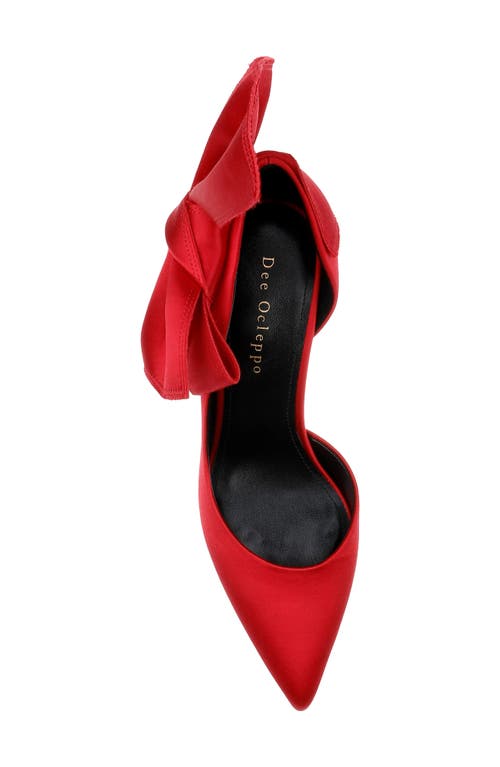 Shop Dee Ocleppo Belmont Half D'orsay Pump In Red Satin