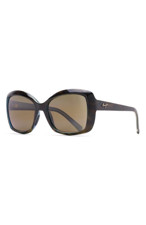 Maui Jim Orchid 735 10p Sunglasses In Tortoise Peacock/hcl Bronze