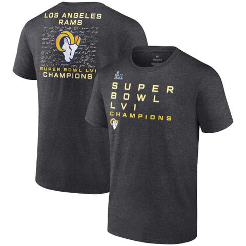 Men's Fanatics Branded Blue Los Angeles Rams Super Bowl LVI Champions V-Dye  T-Shirt