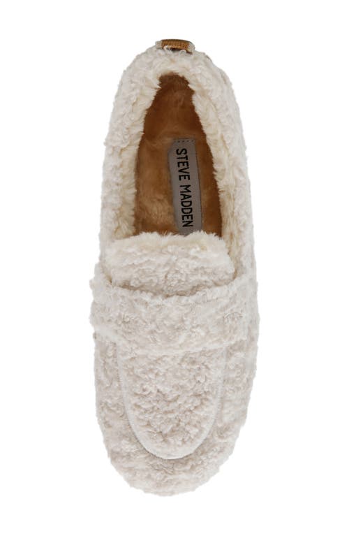 Shop Steve Madden Slip Faux Shearling Slipper In Beige