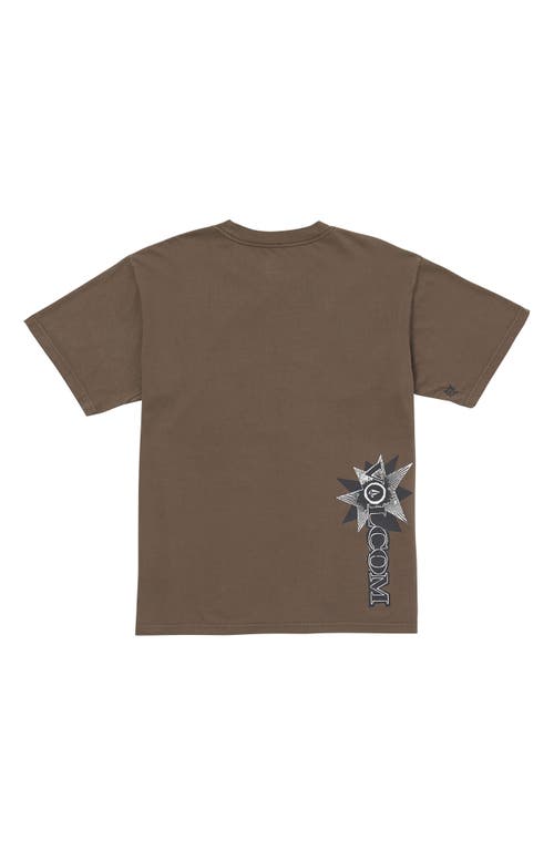 Shop Volcom Iguchi Valley Graphic T-shirt In Dark Earth