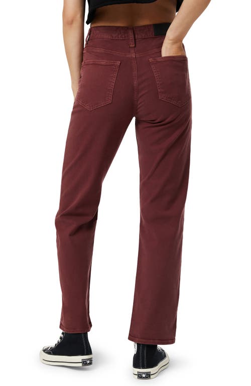 Mavi Jeans Shelia High Waist Relaxed Straight Leg Twill Pants In Port Luxe Twill