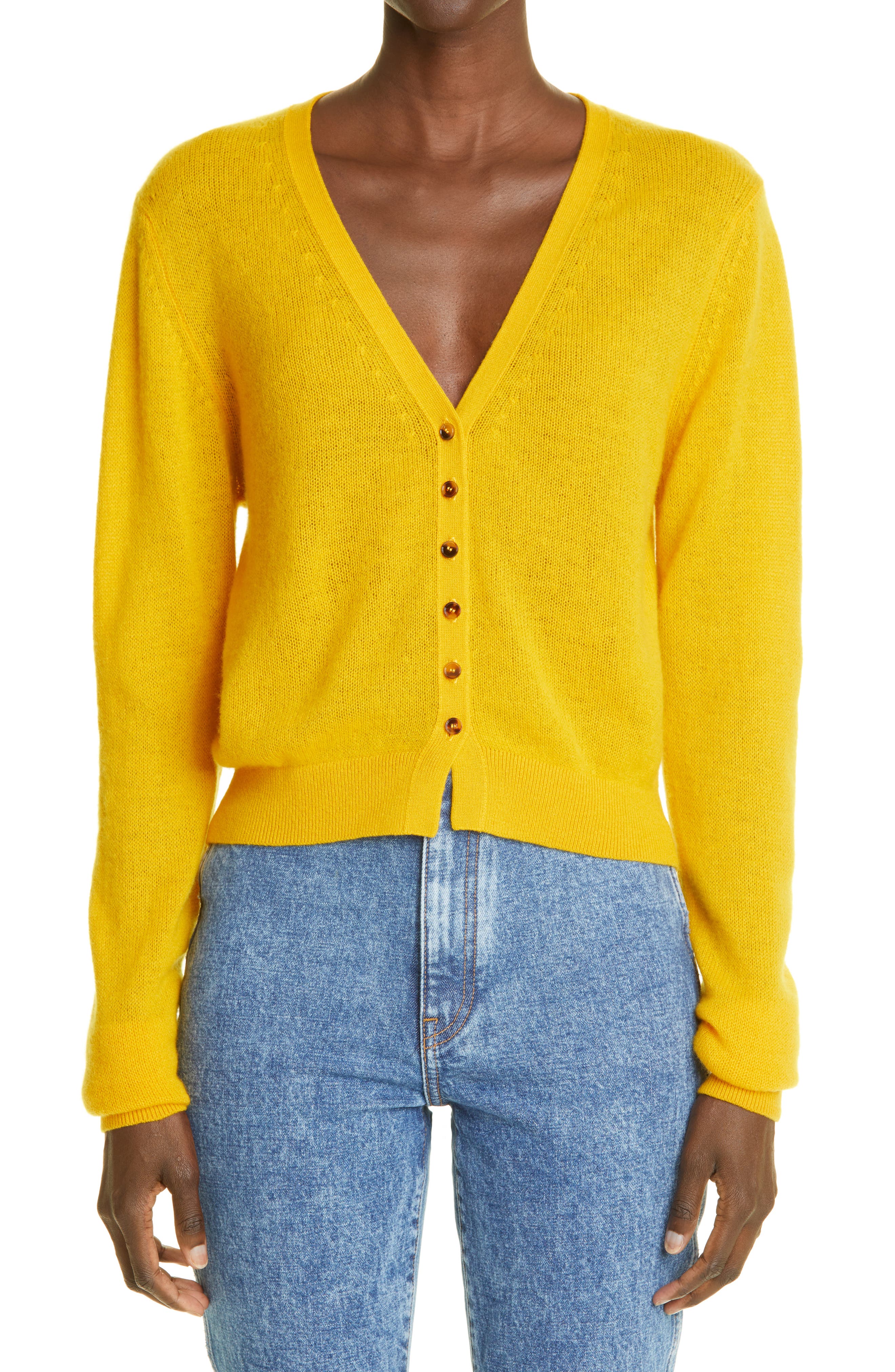 yellow cashmere sweater womens