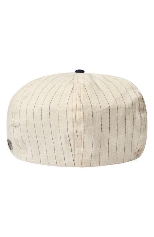 Shop Brixton 20th Anniversary Brood Snap Cap In Cream/navy