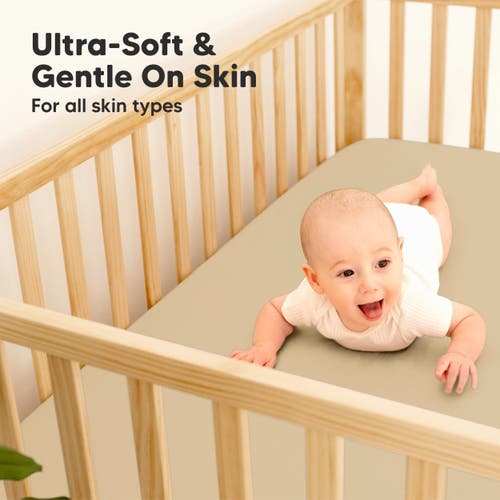 Keababies 2-pack Isla [protect+] Waterproof Crib Sheets In Rust