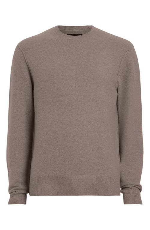 Shop Allsaints Patern Crewneck Sweater In Coyote Brown