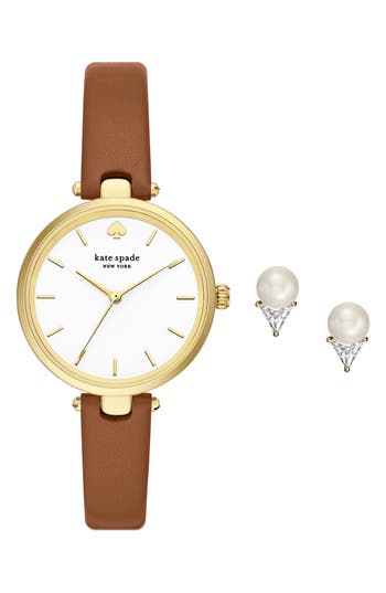 Kate Spade Holland Leather Skinny Strap Watch Holland Black Leather Watch | Kate Spade New York main image 2